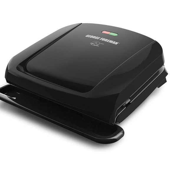 GEORGE FOREMAN BLACK ELECTRIC NON STICK GRILL AND PANINI PRESS - Picture 1 of 7